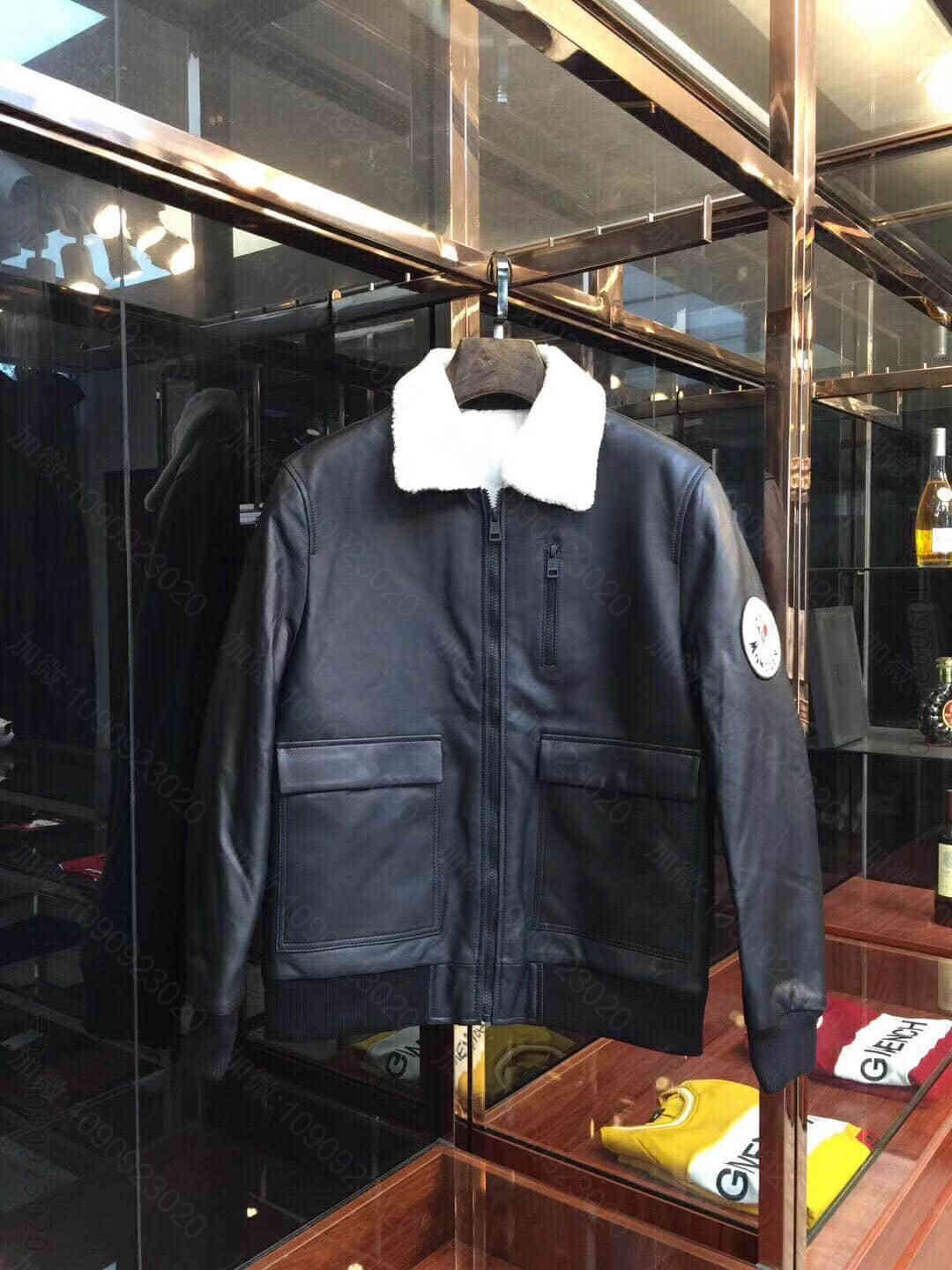 蒙口Moncler2023ss冬季新品 奢华大毛领羊皮猎装夹克羽绒皮衣