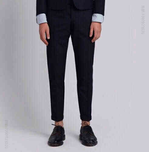 THOM BROWNE 现货#百搭新品单织带翻裤角西裤