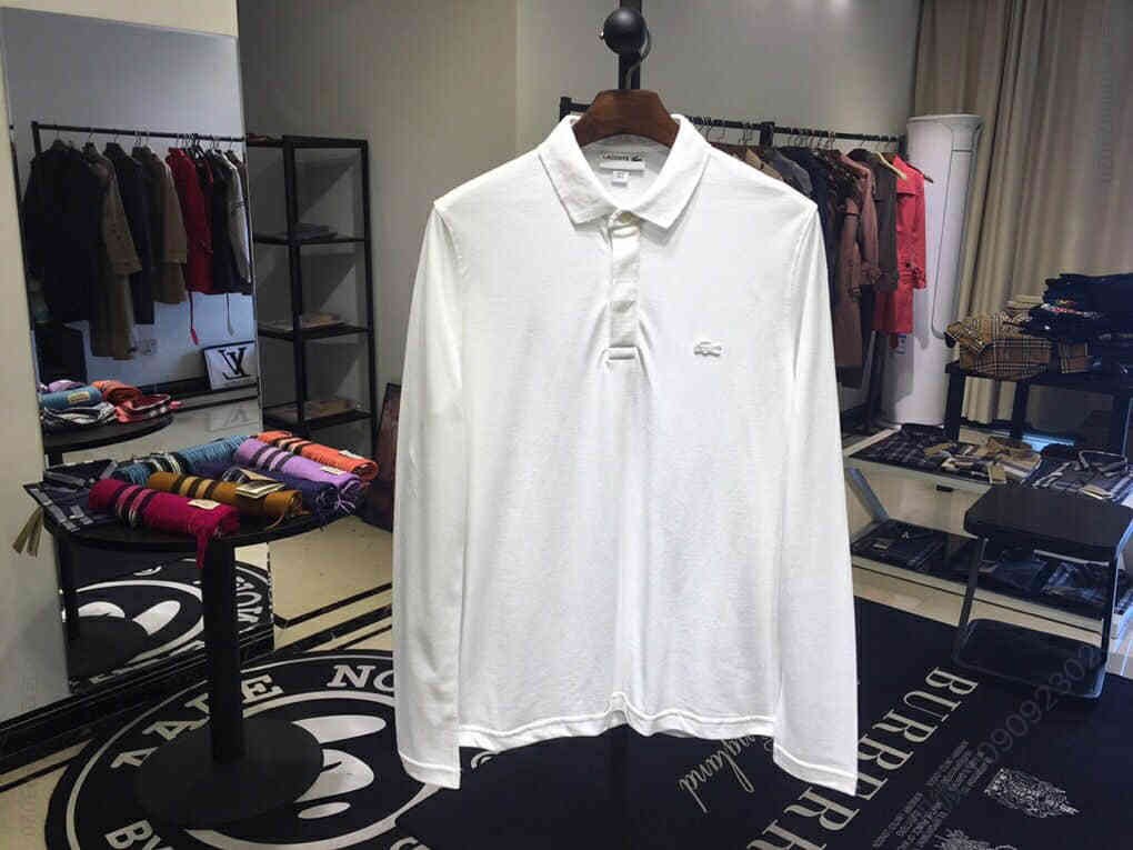 Lacoste新款隐藏暗扣长袖Polo衫