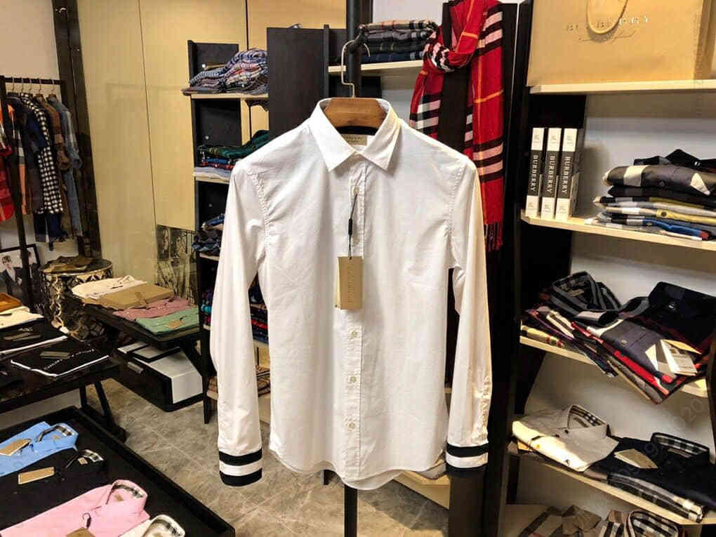 巴宝莉Burberry2023春夏男士衬衣纯棉液氨弹力贡缎商务休闲男款衬衫