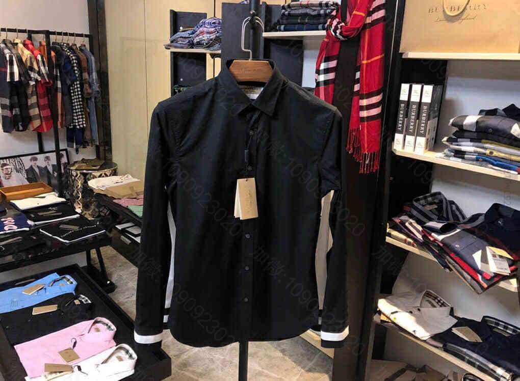 巴宝莉Burberry2023春夏男士衬衣纯棉液氨弹力贡缎商务休闲男款衬衫