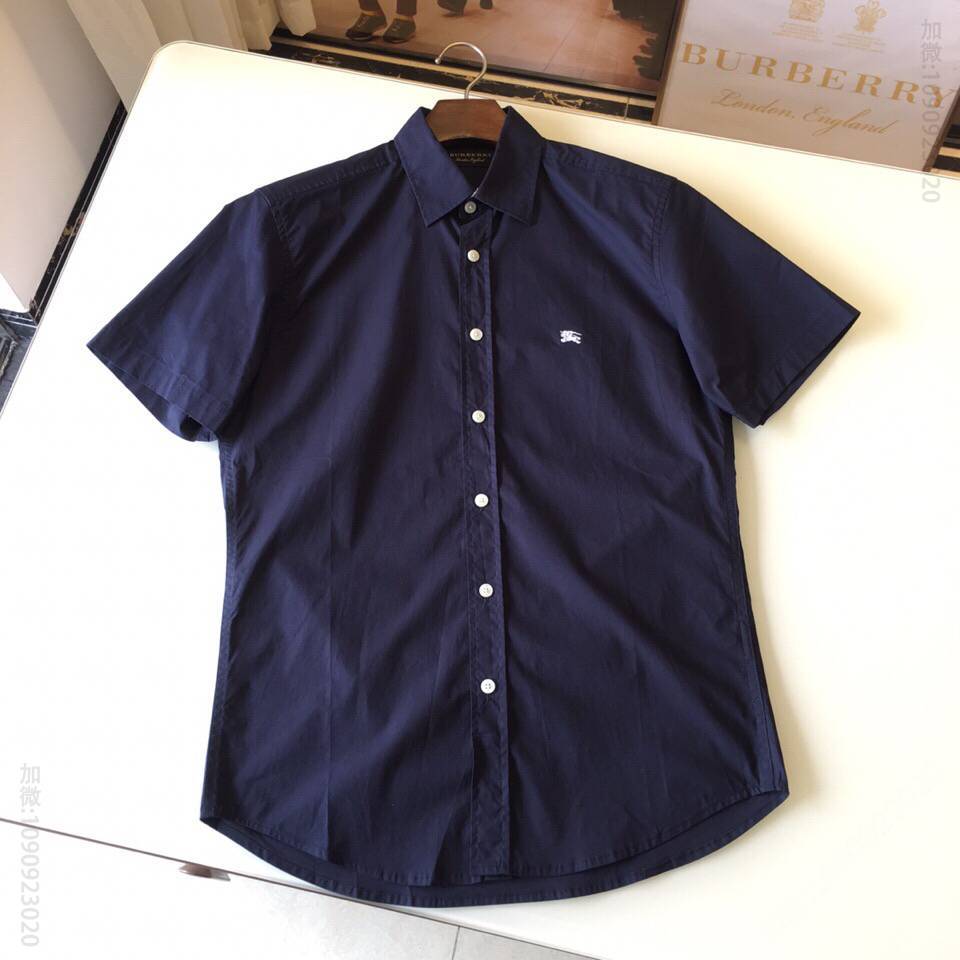 Burberry 男士经典短袖衬衫2023春夏新款