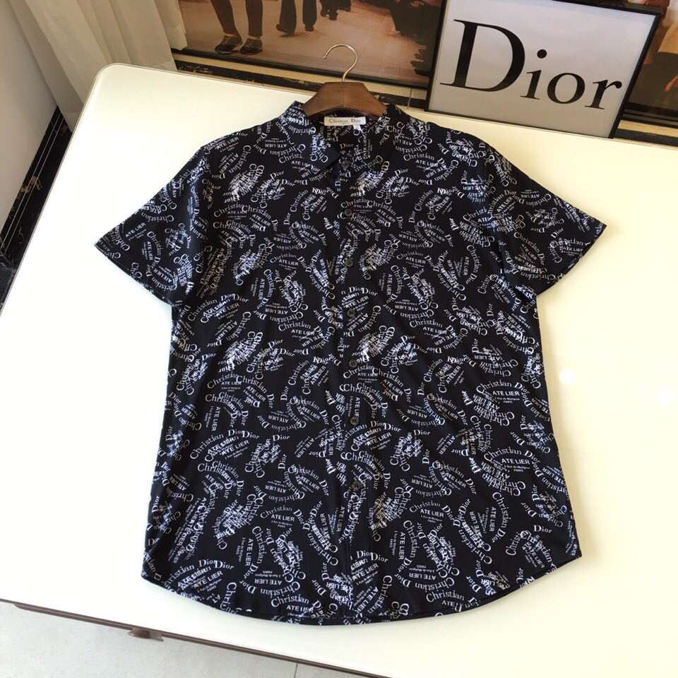 Dior迪奥简约时尚印花短袖衬衫