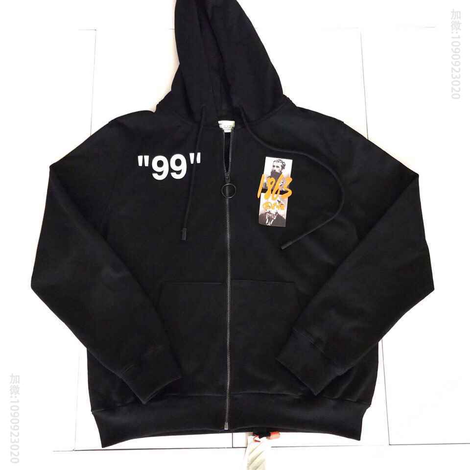 Ow19fw 粉字莫奈帆船油画拉链外套