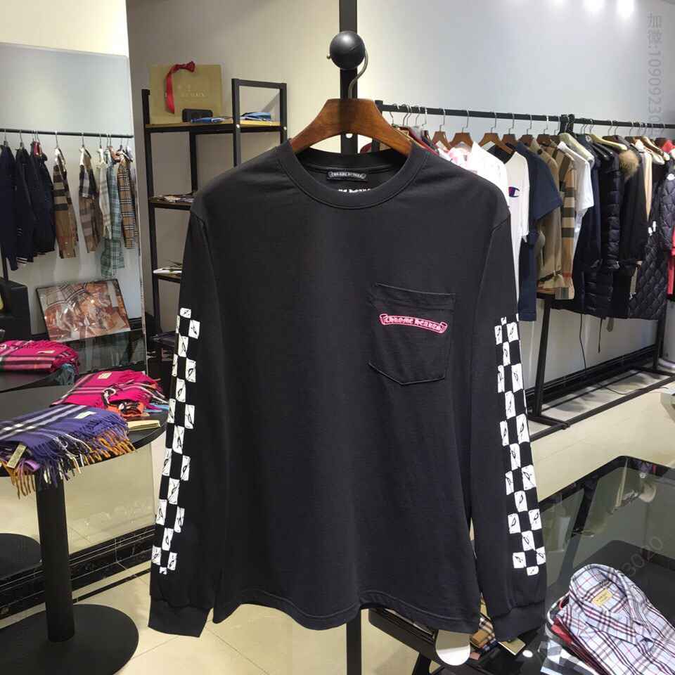 Chrome Hearts 男女同款限定版matty boy系列 袖子黑白棋格袖印花
