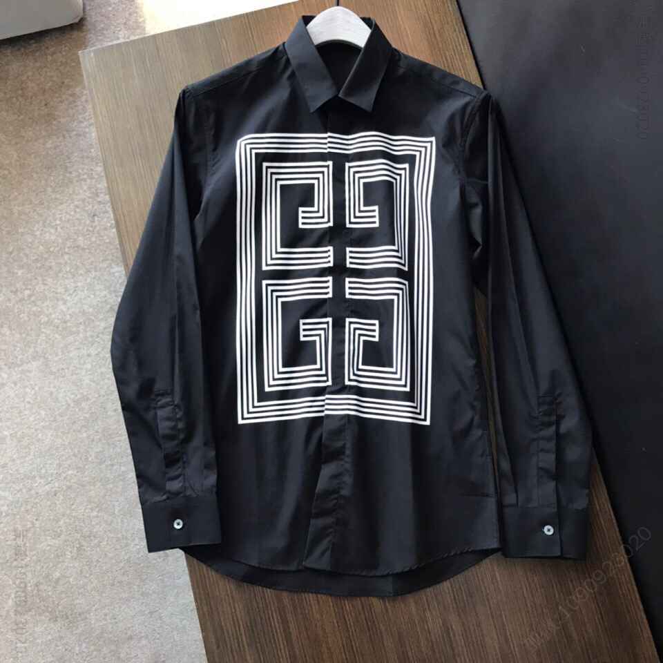 GVC， 2023SS早秋新款经典品牌logo印花休闲衬衫