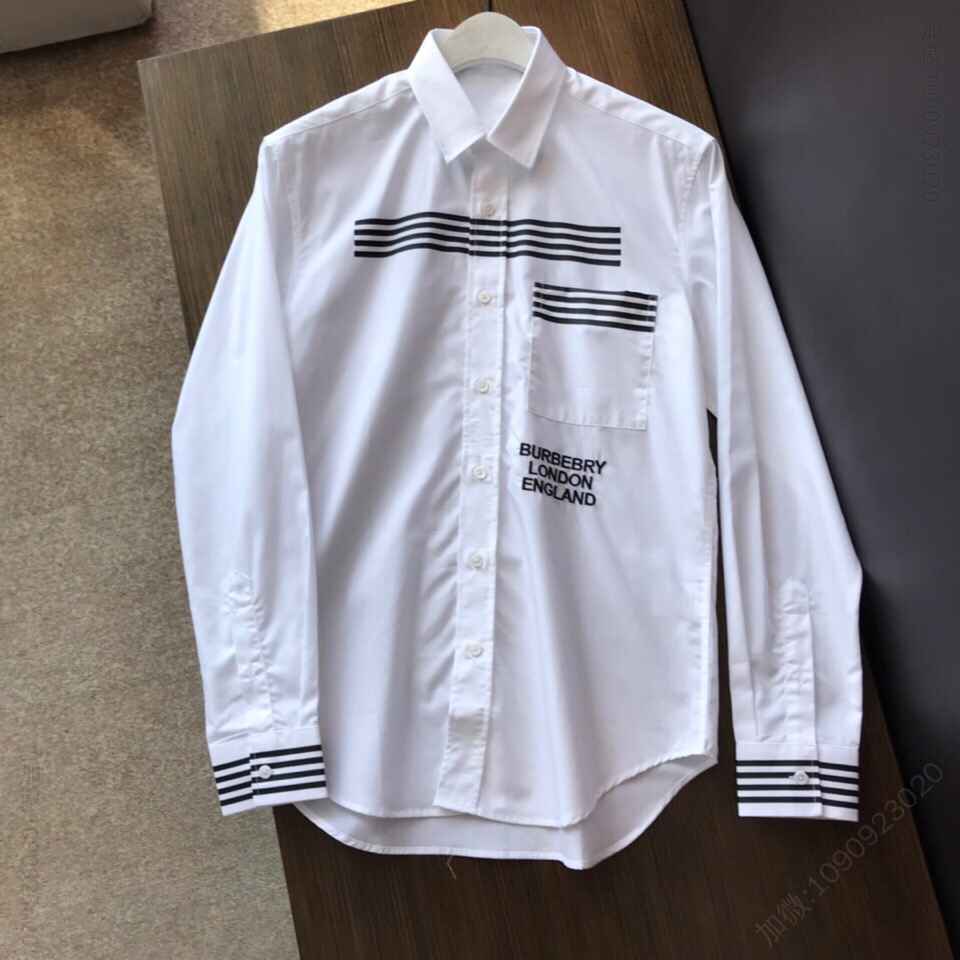BBR 2023SS早秋款最新发售字母logo印花绣花元素休闲衬衫
