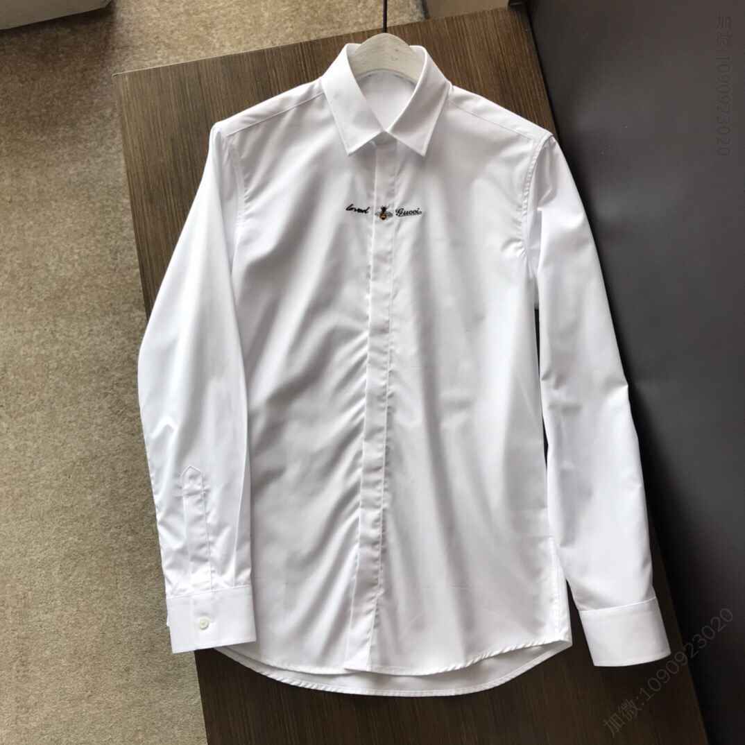 GUCC 19新款男士商务休闲长袖衬衫