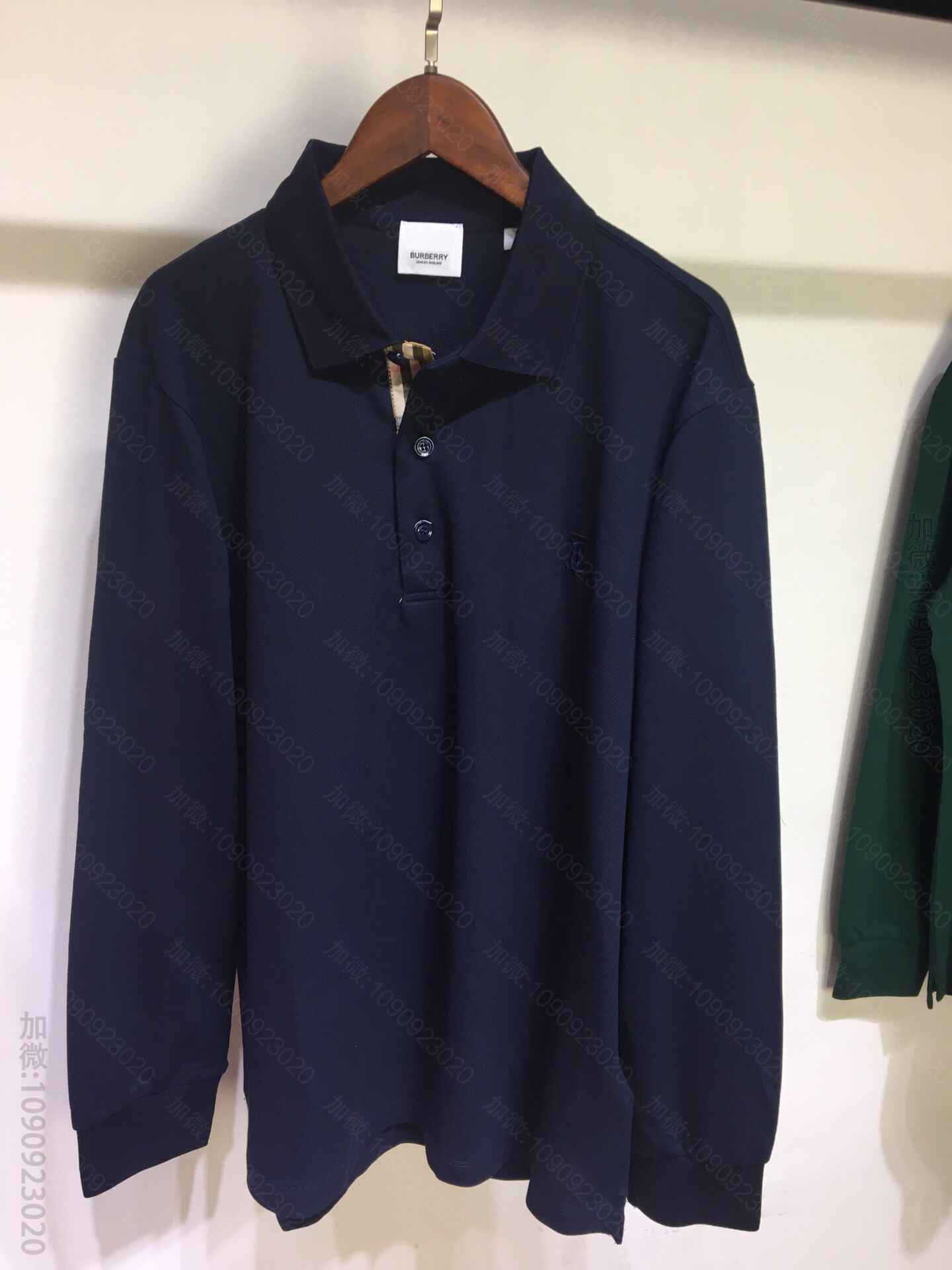 巴宝利最新款‎ 男‎士长袖Polo