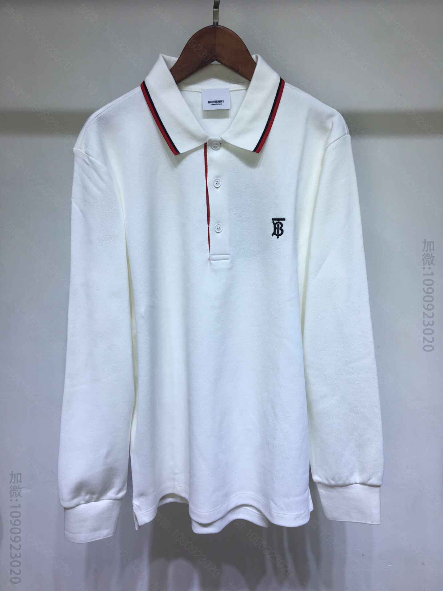 巴宝利最新款‎ 男‎士长袖Polo