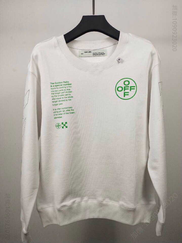 Off-White 2023SS春‎夏最‎新 DOUBLE ARCH SHAPES T-SHIRT不对称荧‎光绿印花圆‎领卫衣