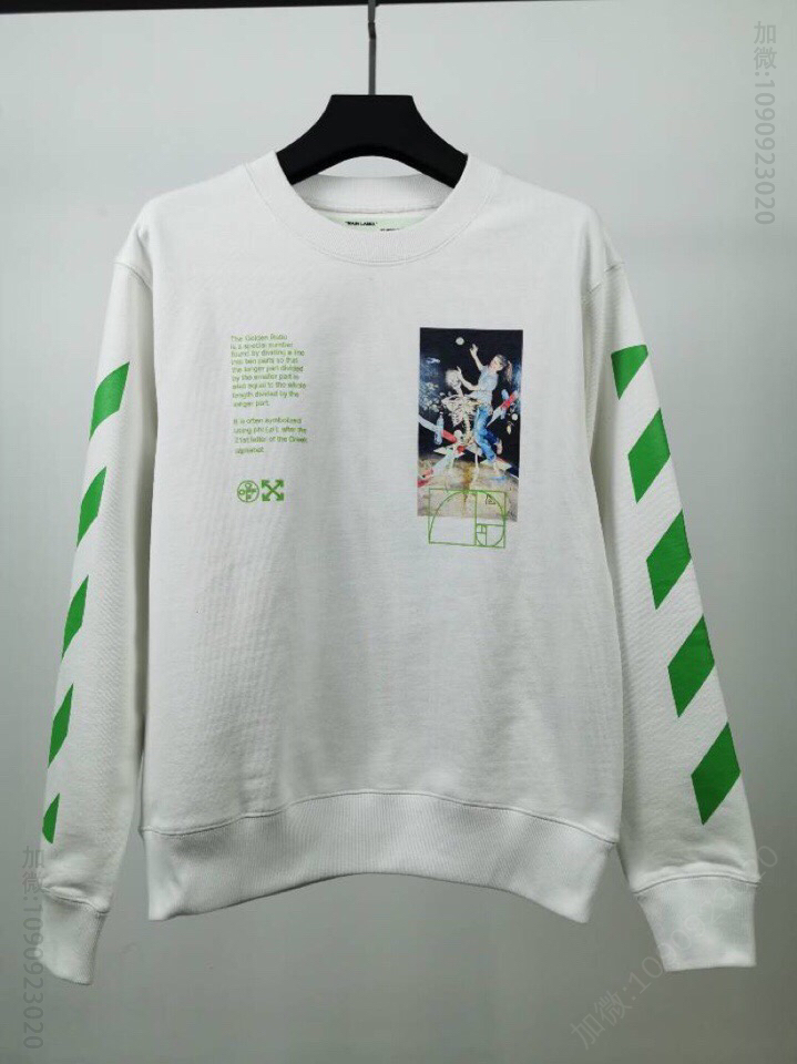 Off white 2023 SS 官网同步新款‎ 骨头女孩油画 圆‎领卫衣