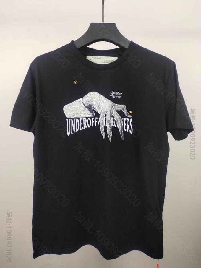 Off white 19高‎乔盾联名款滴血手爪短袖T恤