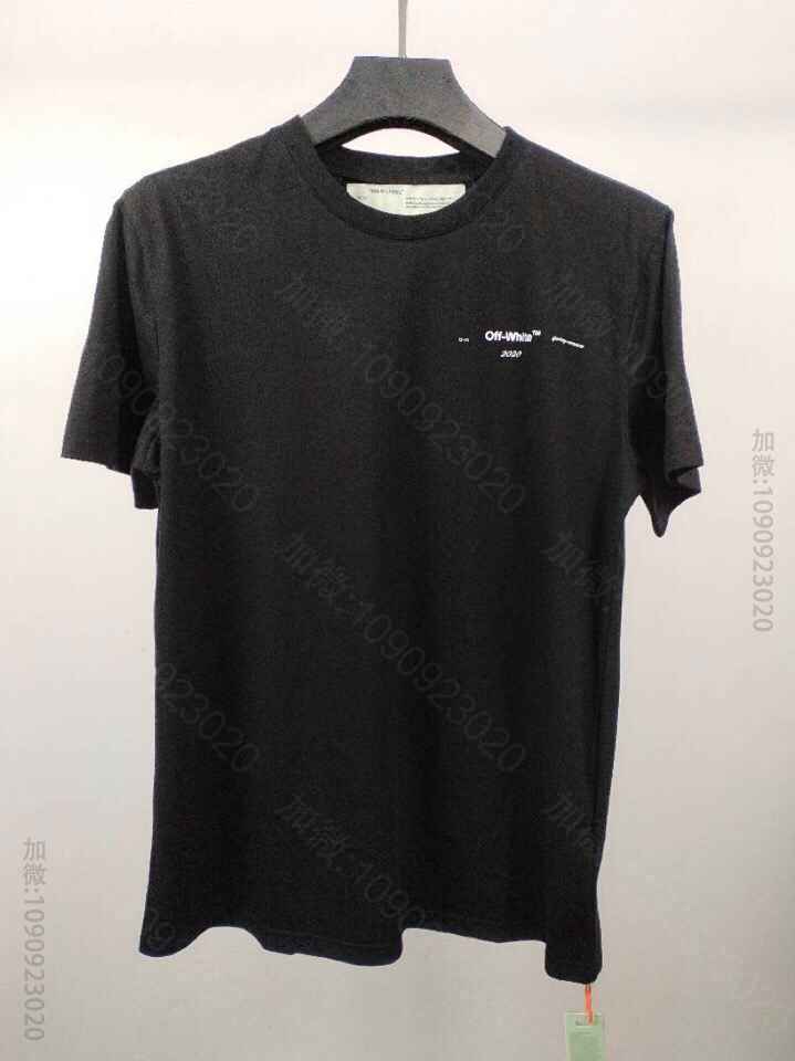 Off white2023春夏新‎款 珊‎瑚草后叉 短袖T恤‎