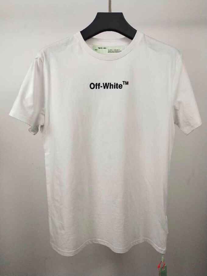 Off white2023春夏新款 后3D效果层‎叠叉 短袖T恤