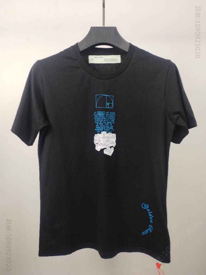 Off white2023春‎夏 前面‎3D立体箭头油‎漆滴‎墨‎后叉 短袖T恤
