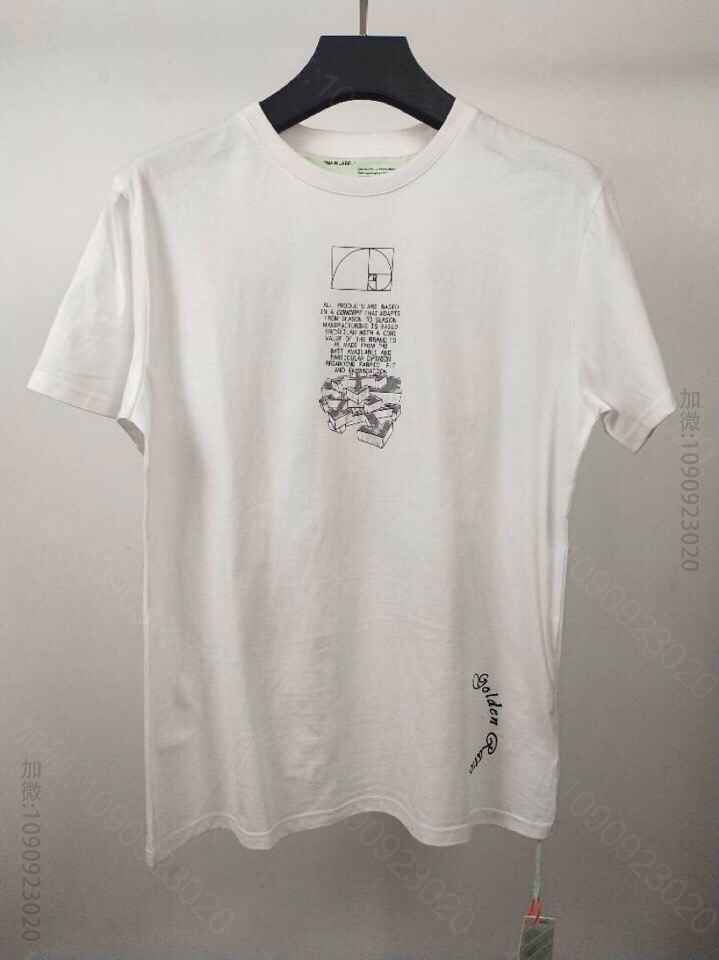 Off white2023春‎夏 前面‎3D立体箭头油‎漆滴‎墨‎后叉 短袖...