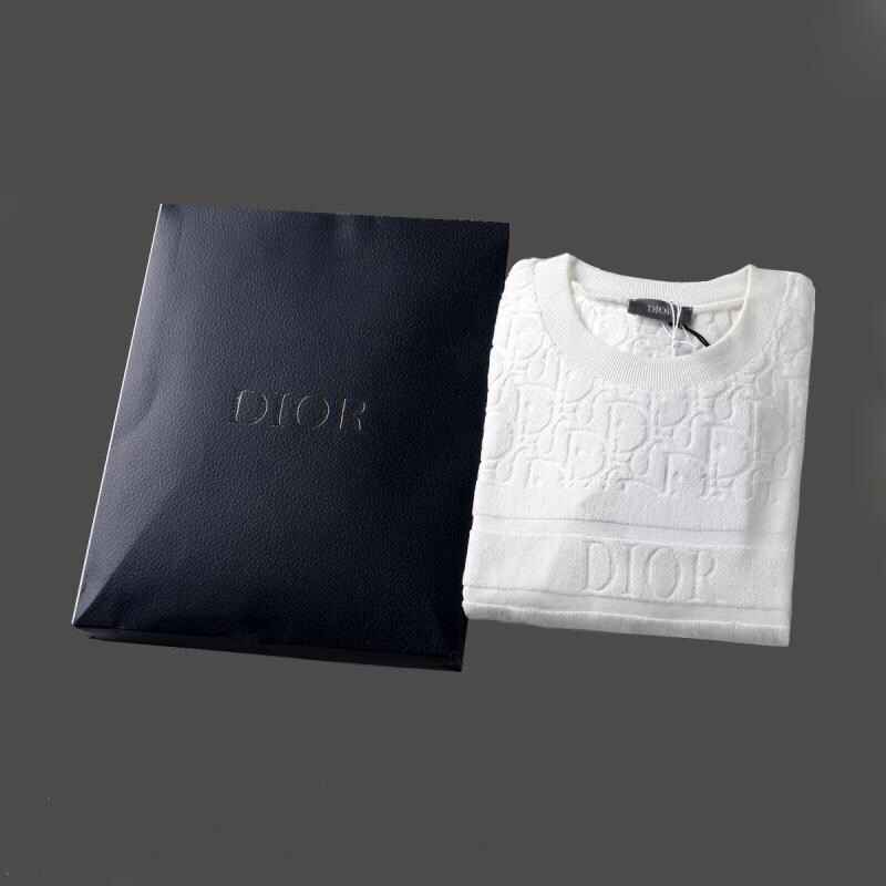 Dior迪奥新‎款20ss早‎春夏全logo针织‎T恤圆领短袖