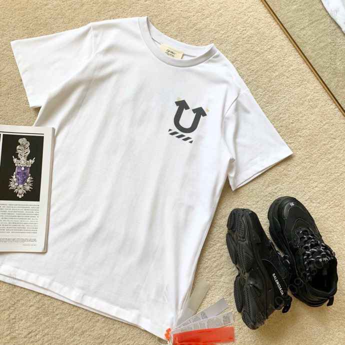 代购级别OFF-WHITE 2023ss春夏最新款！OW x Undercover高桥盾联名系列箭头骷髅短袖T