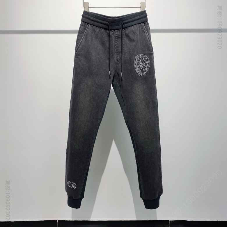 CHROME HEARTS（克罗心）抽绳的弹性松紧腰边牛仔裤