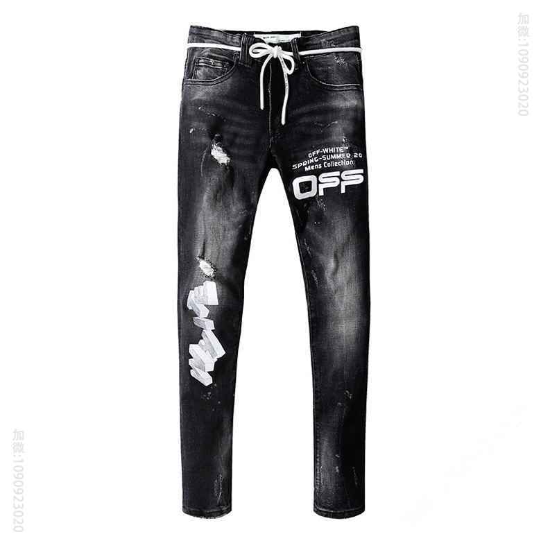 OFF WHITE 20新款丝印牛仔裤