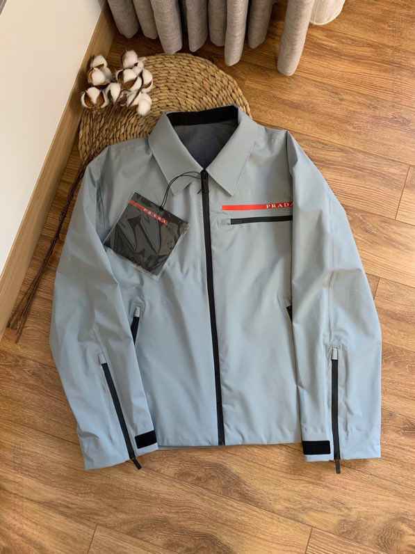 PRADA2023SS春装新品翻领夹克外套