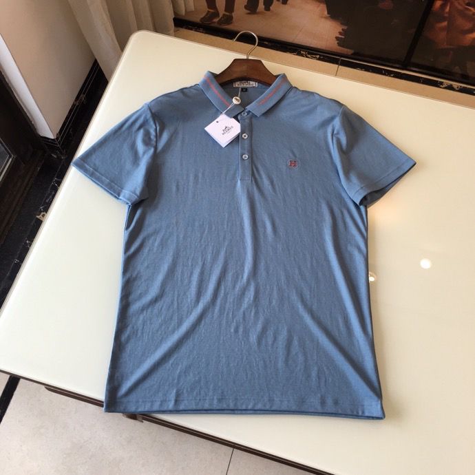 H 2023SS春夏系列最新专柜款 男士POLO衫 反领短袖T恤