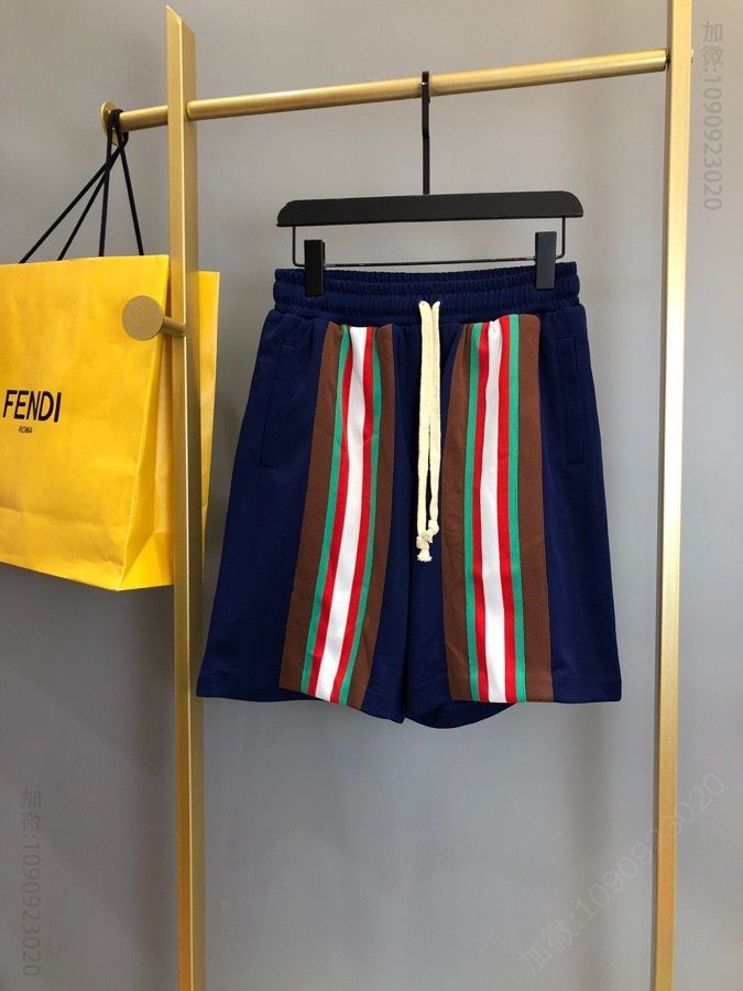 GUCCI 20SS新款拼接棉质短裤 G网同步款