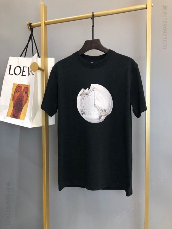 DIOR 20SS 3D重工胶印设计男女款短袖T恤
