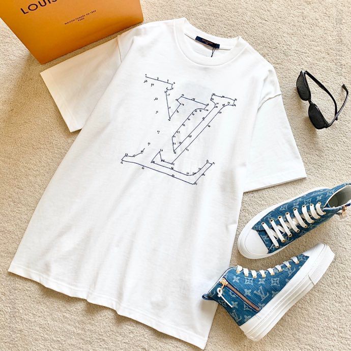 LOUIS VUITTON 2023SS 星‮素宿‬描短袖T