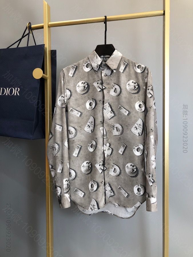 DIOR 20SS新款印花长袖衬衣