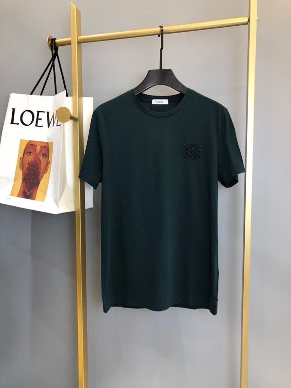 LOEWE 2023SS 串珠LOGO纯色短袖T恤