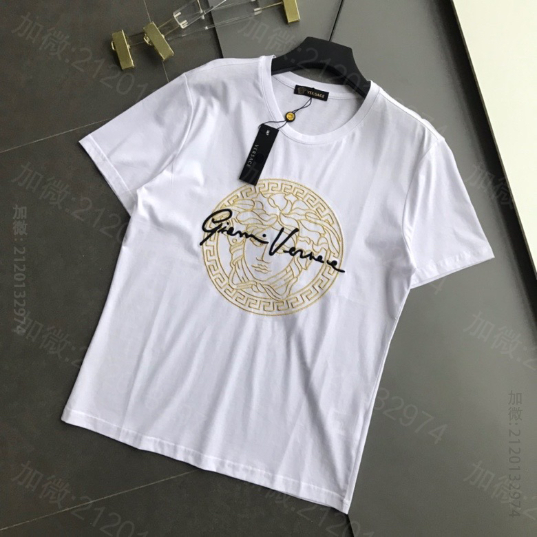 高仿范思哲男装短袖polo衫 范思哲男装polo衫 VERSACE 2023SS夏季新款圆领短袖 男士圆领短袖T恤 原单范思哲短袖polo衫 