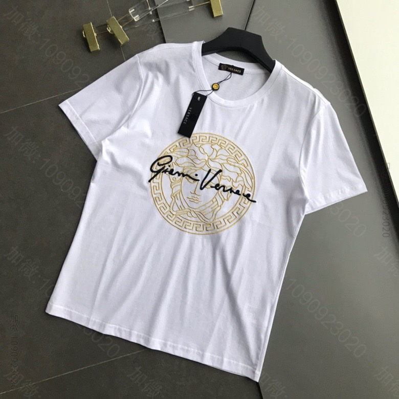 M94777_范思哲男装polo衫 VERSACE 2023SS夏季新款圆领短袖 男士圆领短袖T恤 原单范思哲短袖polo衫