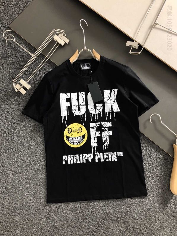 PHILIPP经典短袖笑脸字母印花专柜顶级印花短袖