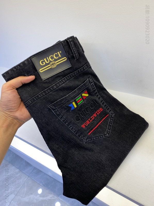 GUCCY 夏季超薄牛仔裤 重磅爆款ོ出货 SIML修身小脚裤