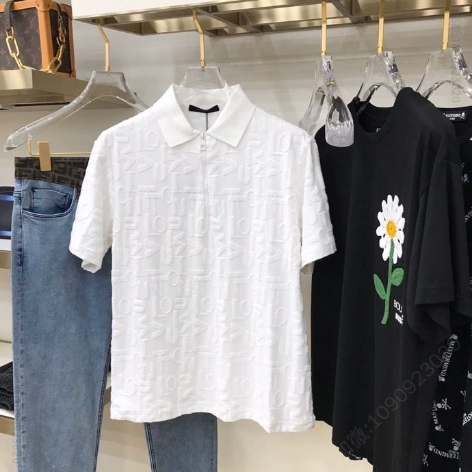 驴牌 最新POLO 毛巾绣满LOGO暗纹提花