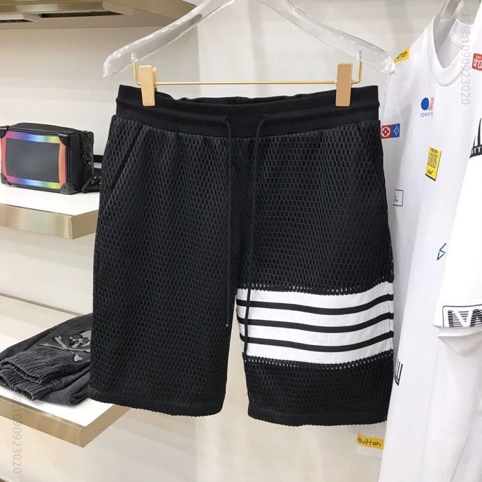 TB 2023夏季新品网眼透气面料经典四杠休闲短裤