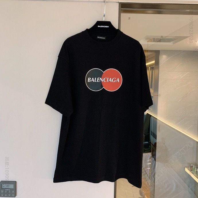 BALENCIA万事达双圈uniform平纹印花短袖
