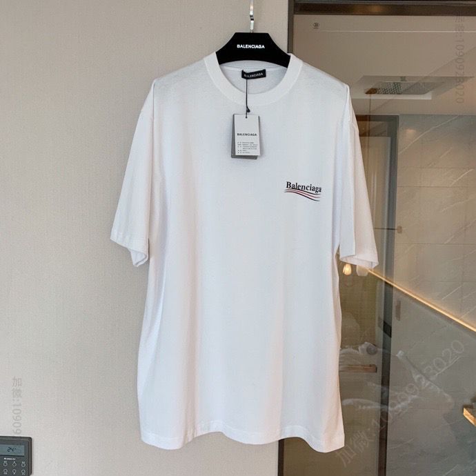 BALENCIA可乐款uniform平纹印花短袖