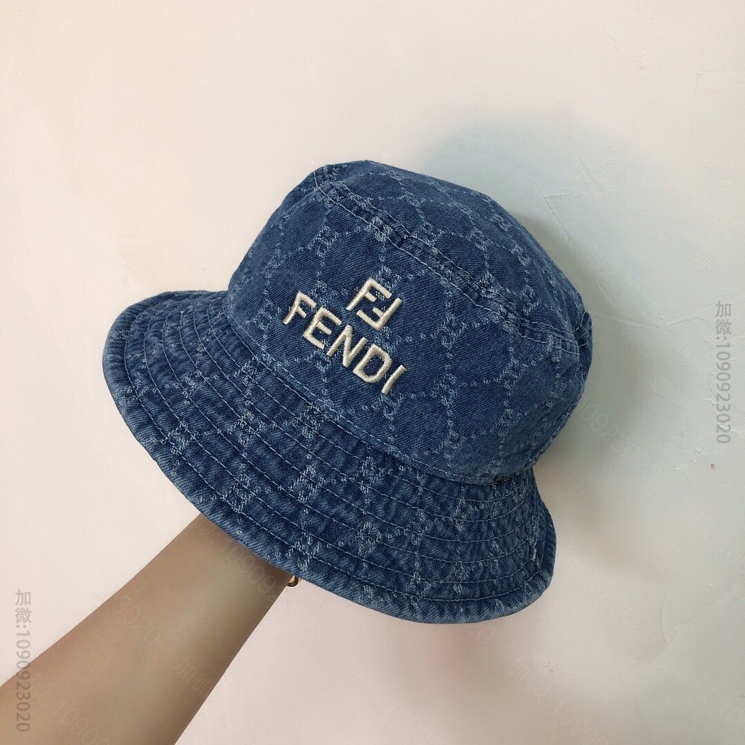 FENDI芬迪双层透气经典牛仔男女通用渔夫帽