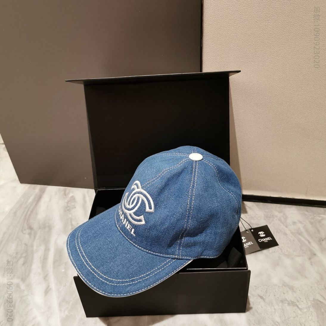 CHANEL香奈儿牛仔帽 ootd蓝色系棒球帽鸭舌帽