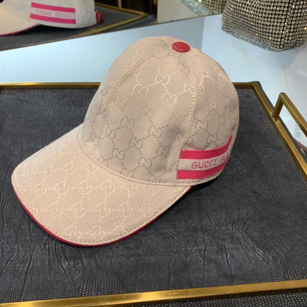 GUCCI古奇原版帆布料+头层牛皮男女通用棒球帽鸭舌帽