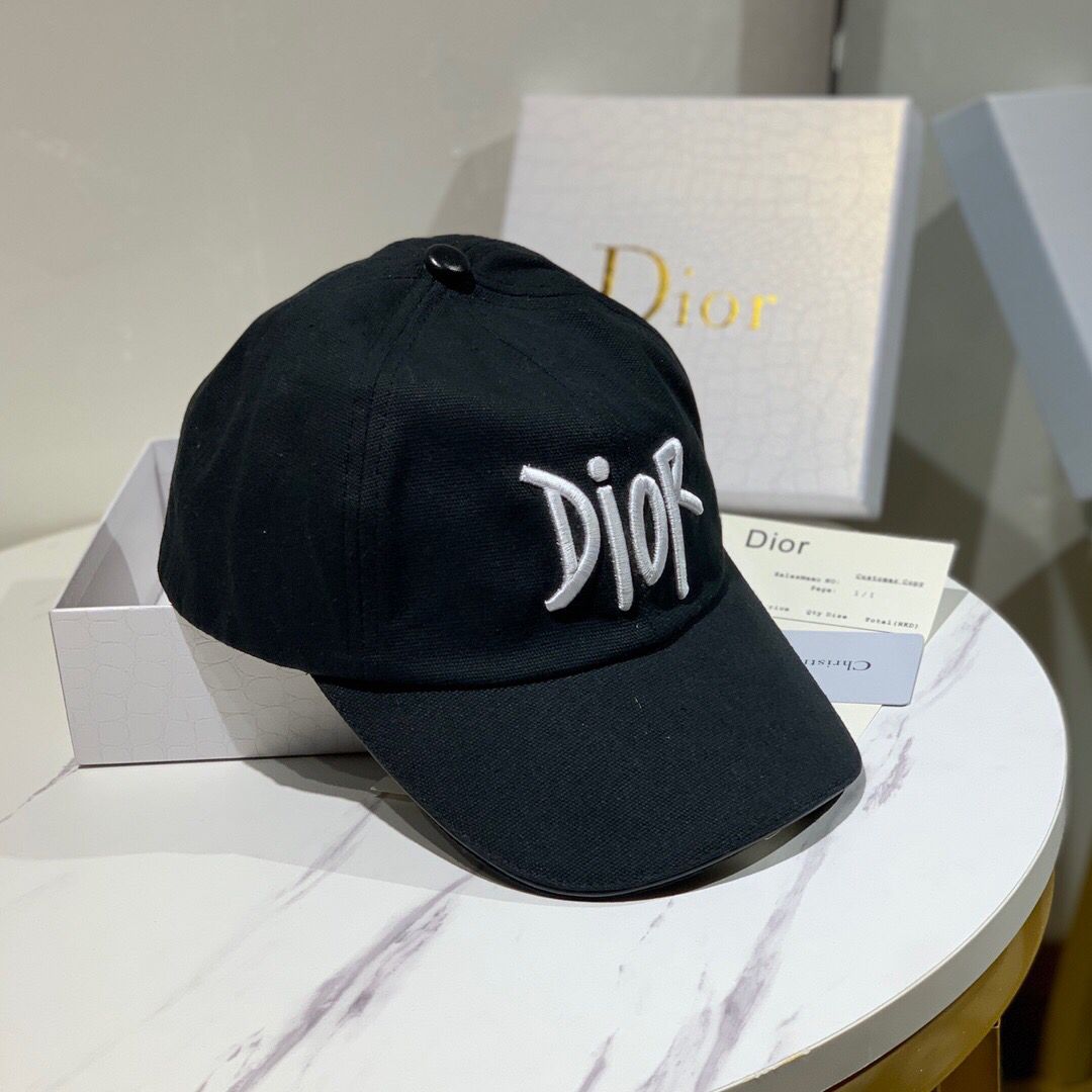 Dior迪奥新款帆布面料棒球帽鸭舌帽