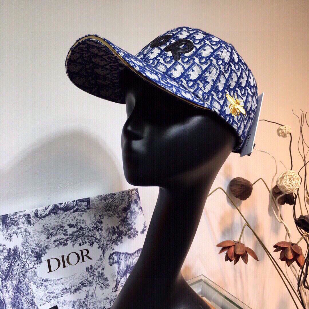 Dior迪奥金线小蜜蜂原单D家鸭舌帽棒球帽