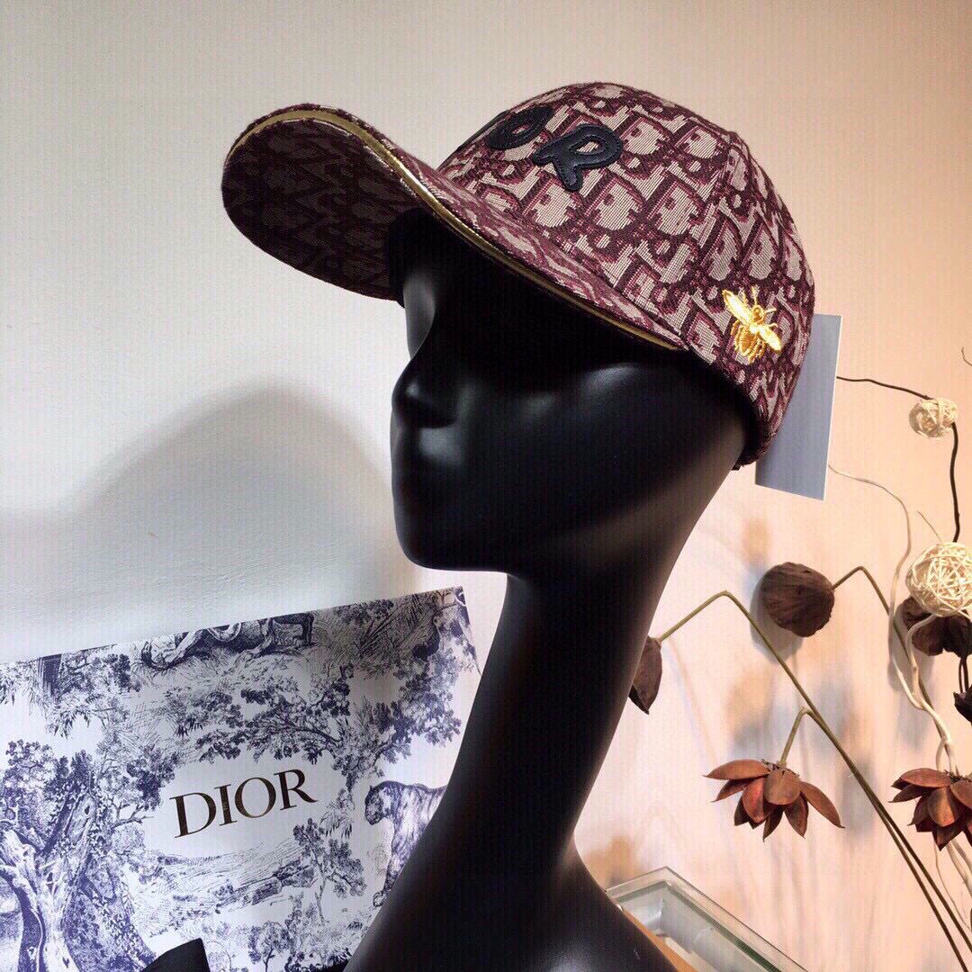 Dior迪奥金线小蜜蜂原单D家鸭舌帽棒球帽