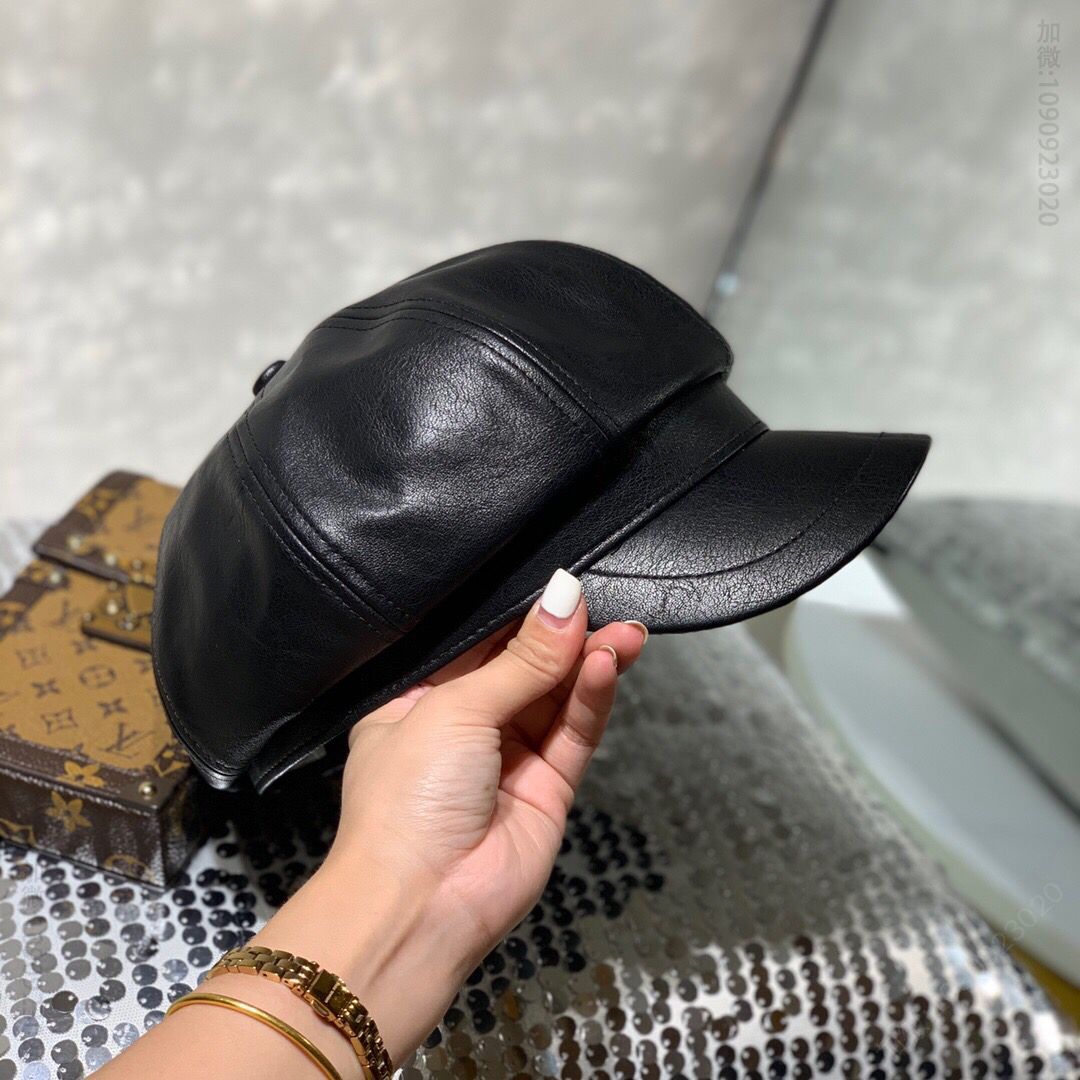 Dior迪奥2023秋季新款洗水皮八角帽