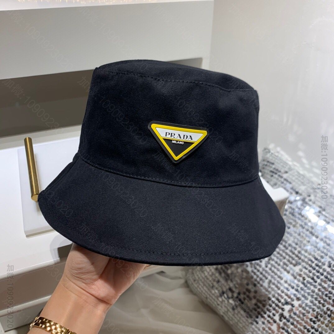 P62733_PRADA普拉达新款时尚百搭款帆布草帽 复刻普拉达帽子网站