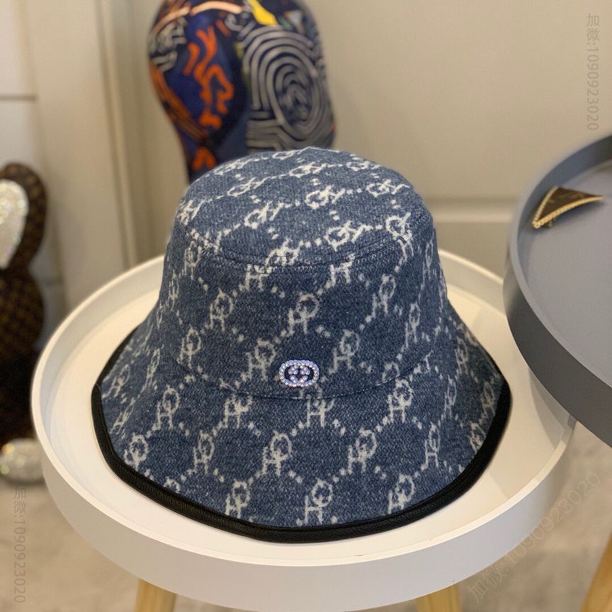 GUCCI古奇新款棉布高品质渔夫帽