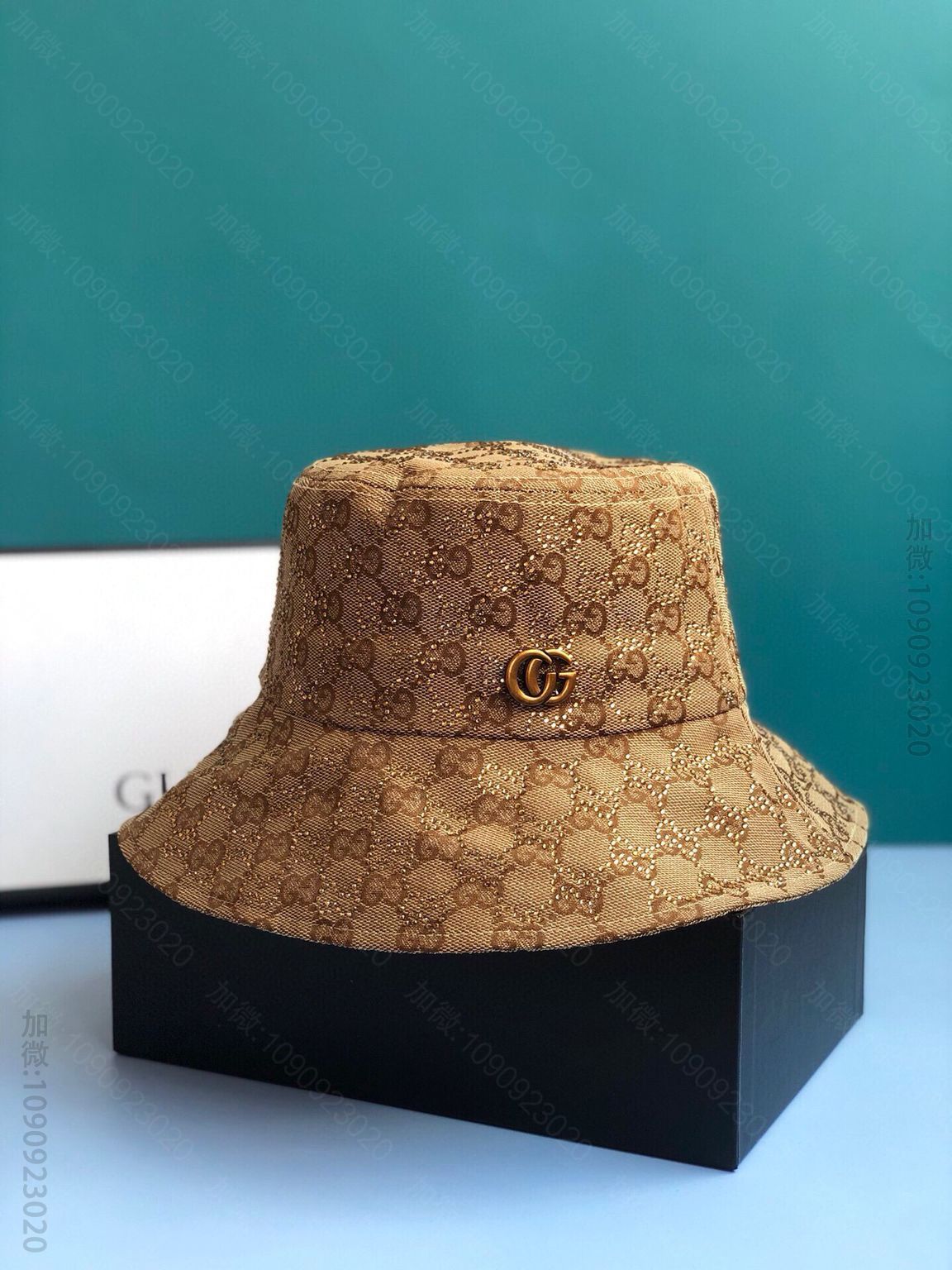 GUCCI古驰满立体镶钻男女通用渔夫帽